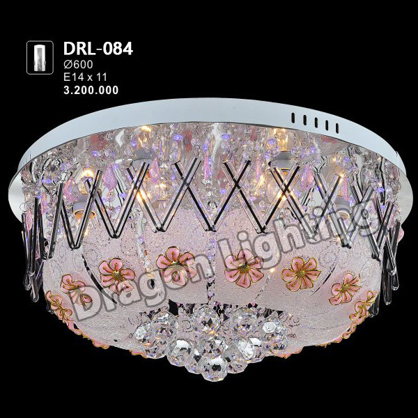 Đèn mâm tròn pha lê Dragon DRL-084